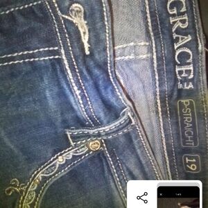 Grace in LA Dark Blue Straight Jeans